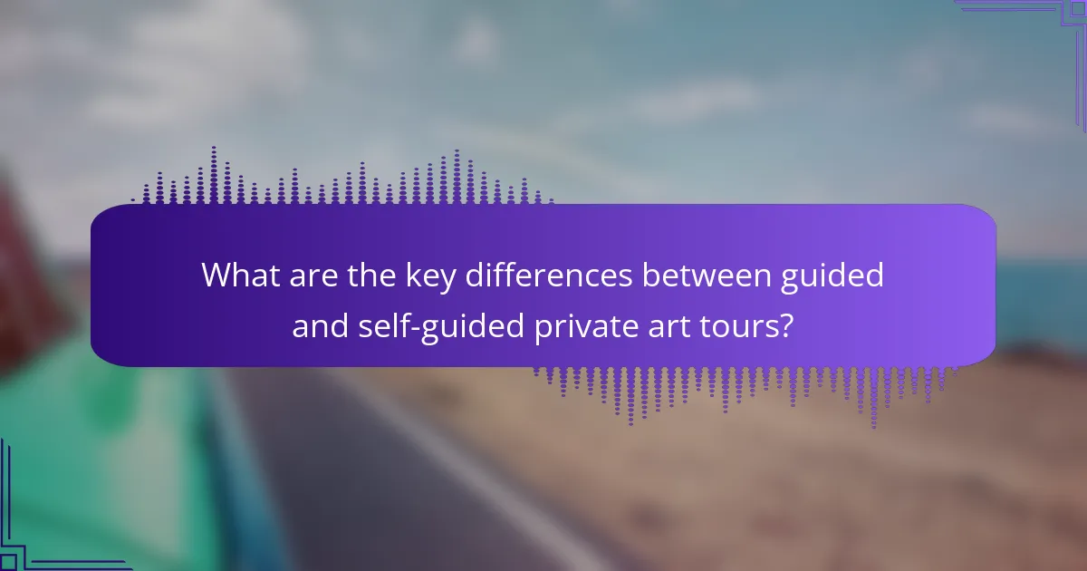 What are the key differences between guided and self-guided private art tours?