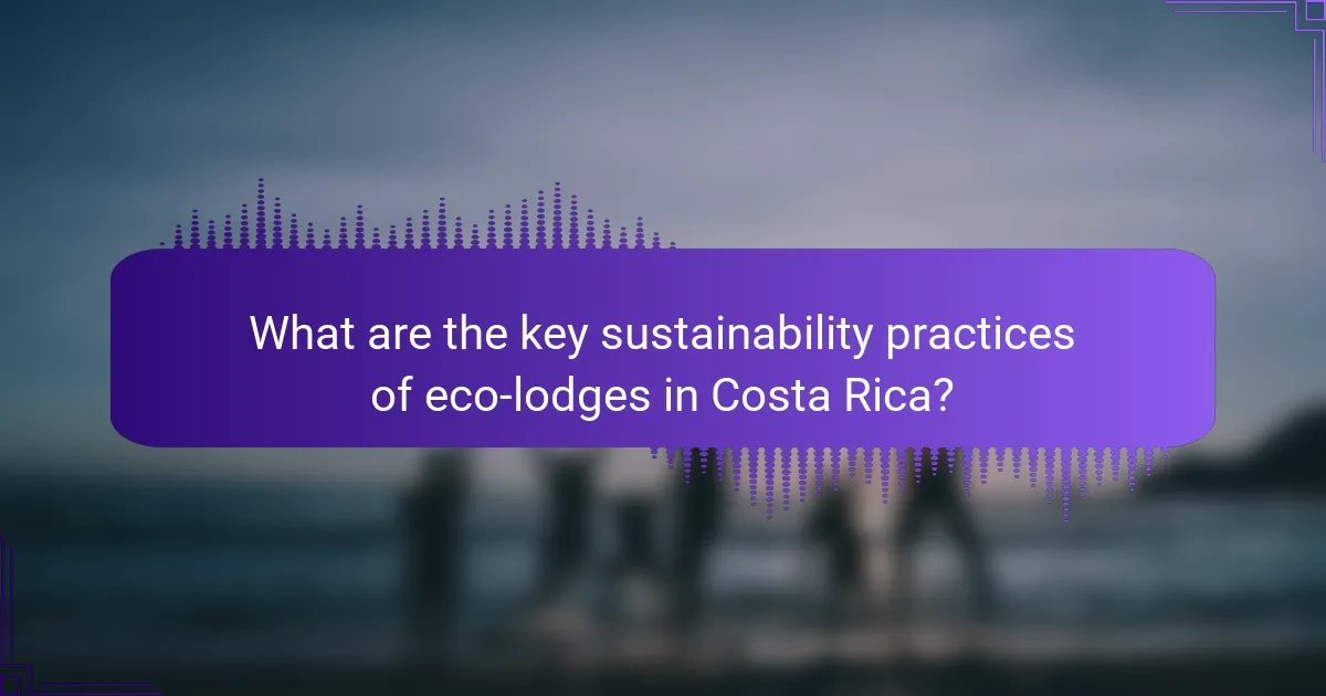 What are the key sustainability practices of eco-lodges in Costa Rica?